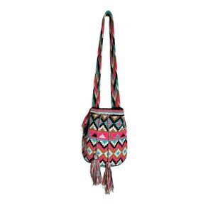 Wayuu Mochila Bag 100% Authentic Handmade Large Size drawstring bucket handbag